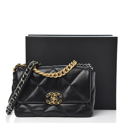 Chanel Lambskin Quilted Medium Chanel 19 Flap Black 10 of 10