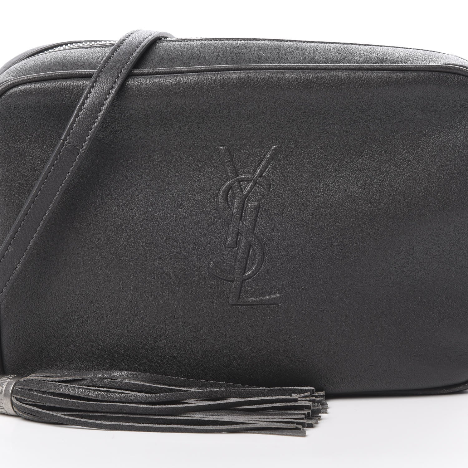 Saint Laurent Lambskin Monogram Small Lou Camera Bag Asphalt 8 of 14