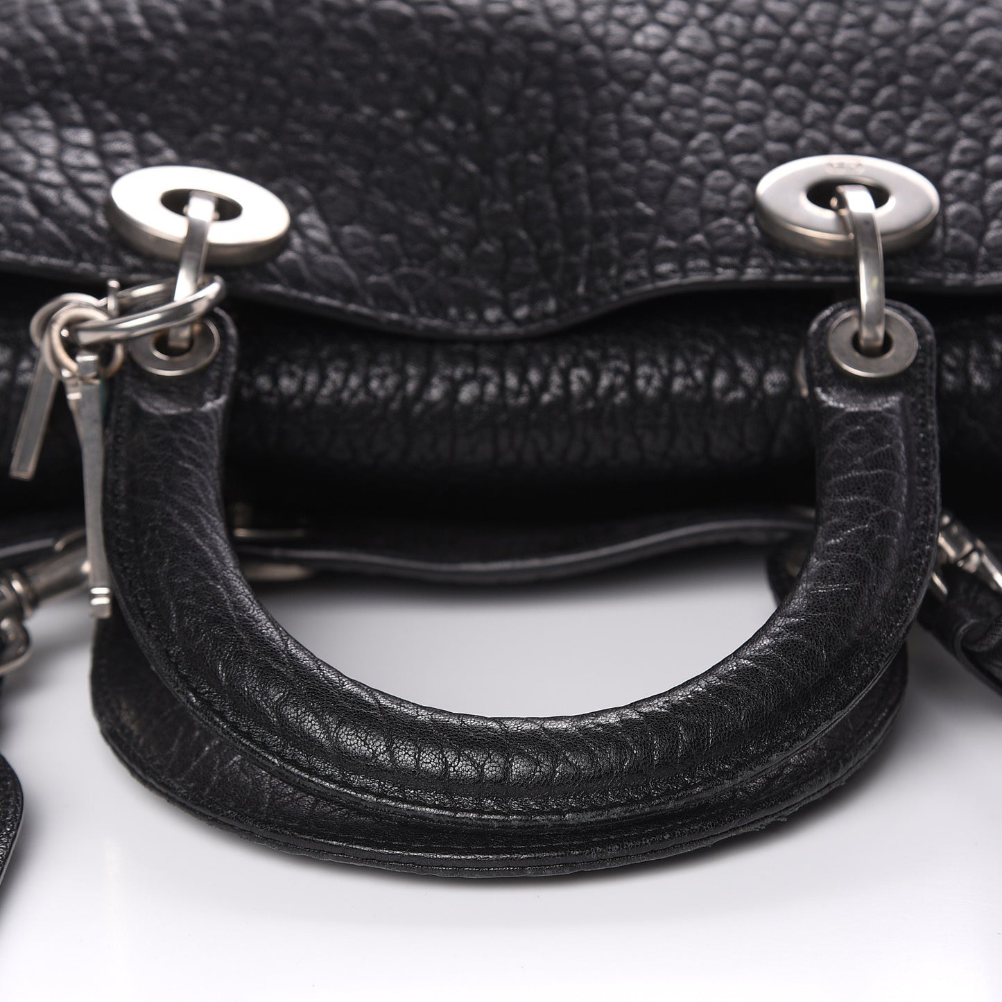Canyon Grained Lambskin Large Lady Dior Black