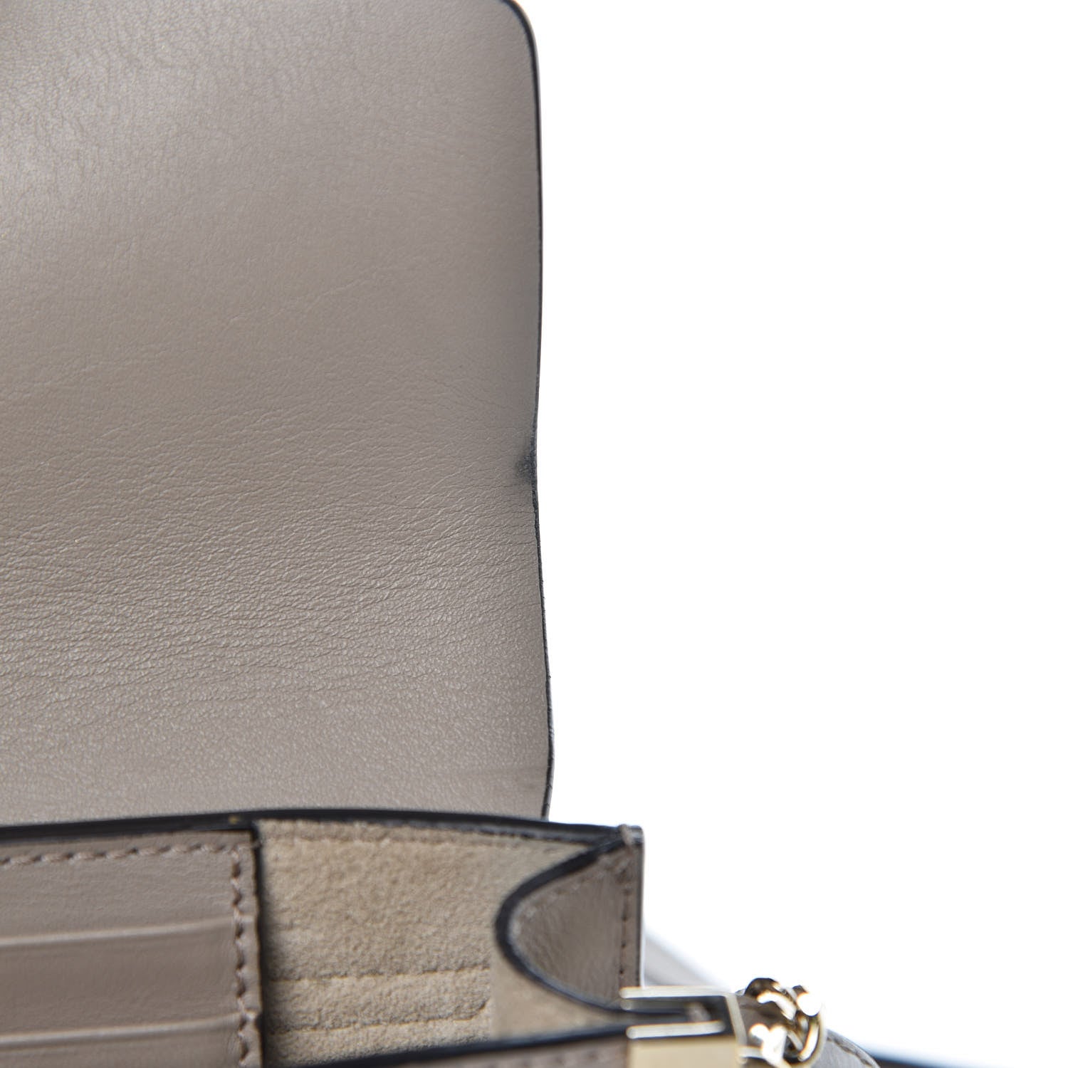 Chloe Suede Calfskin Mini Faye Shoulder Bag Motty Grey 9 of 11
