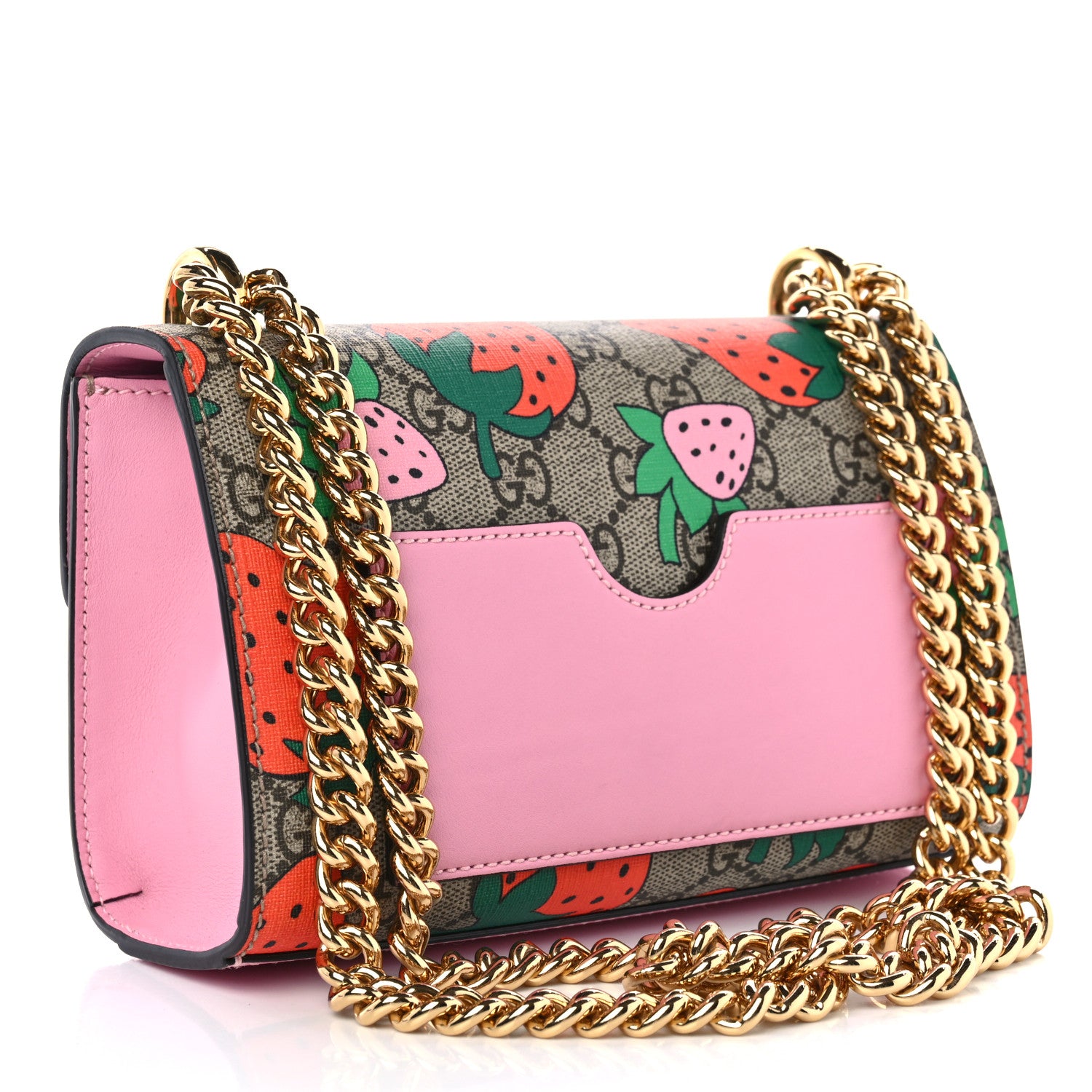 Gucci GG Supreme Monogram Strawberry Small Padlock Shoulder Bag 3 of 11