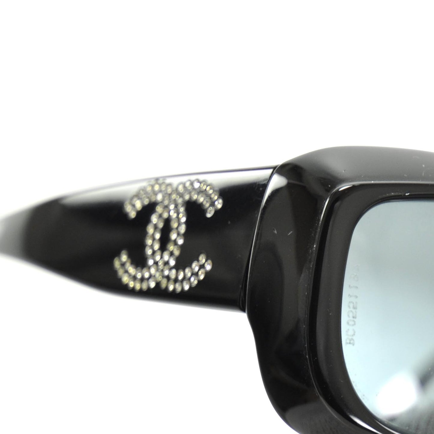 Crystal CC Logo Sunglasses 5095 B Black
