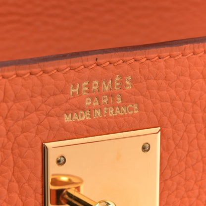 Hermes Togo Kelly Retourne 32 Orange 6 of 12