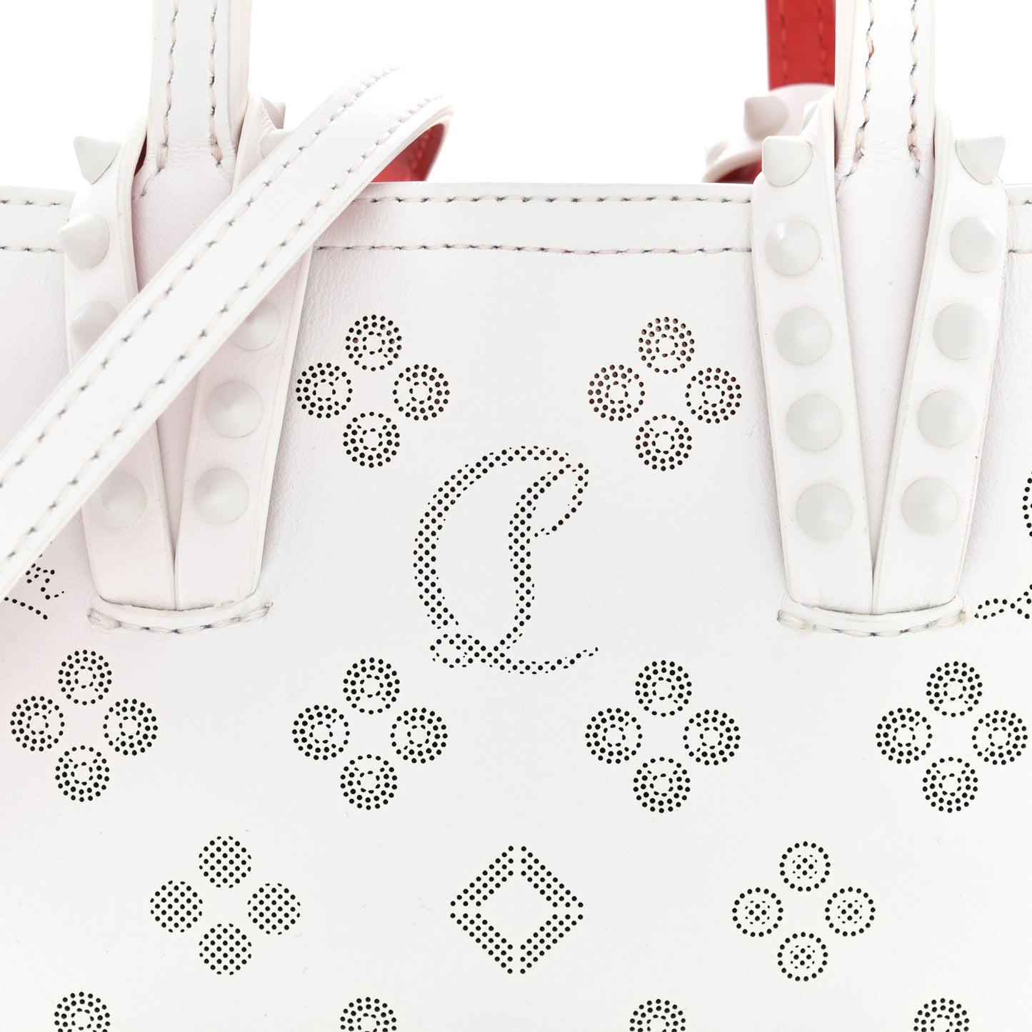 Calfskin Loubinthesky Nano Cabata Tote White