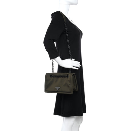 Prada Nylon Tessuto Chain Shoulder Bag Mimetico 2 of 6