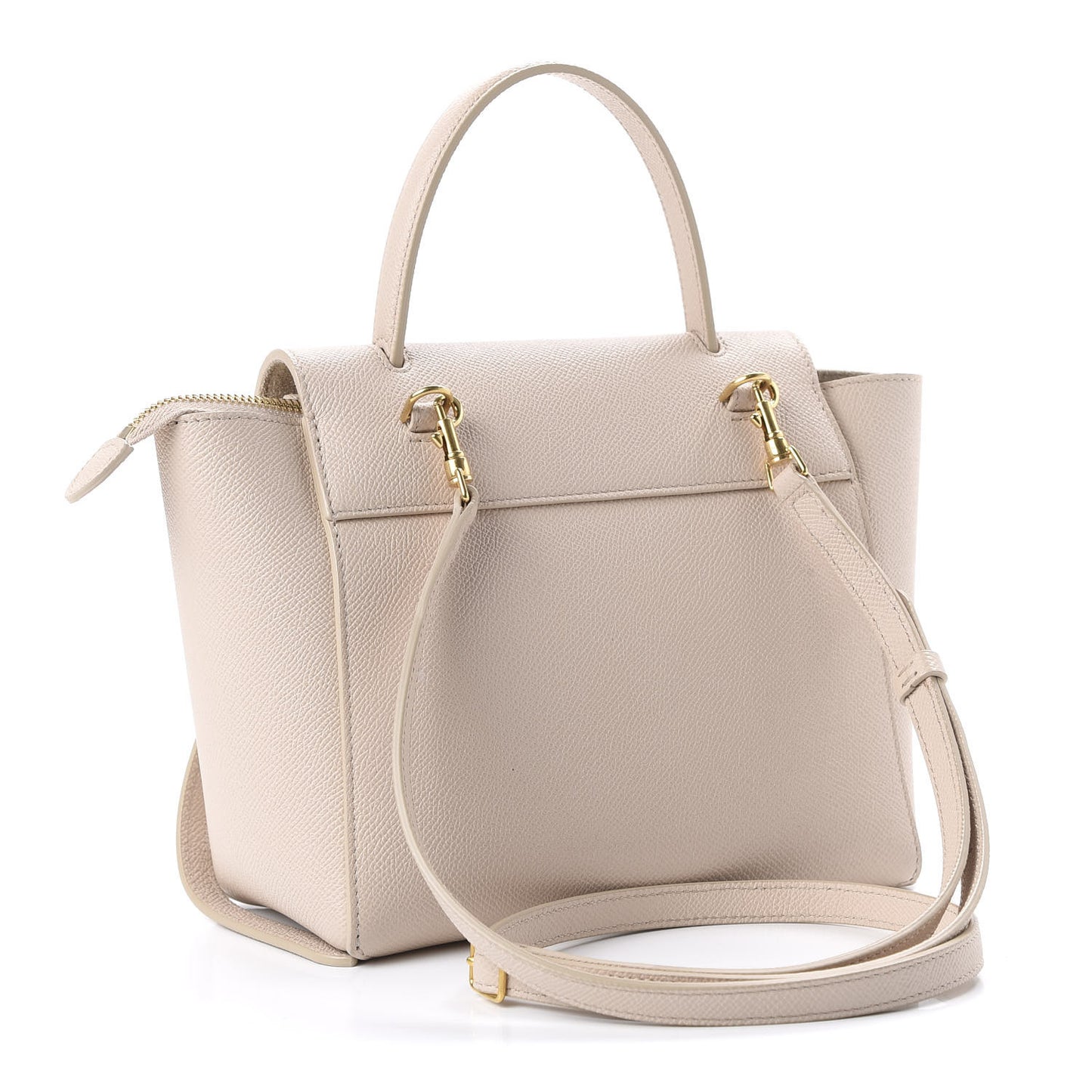 Grained Calfskin Nano Belt Bag Powder
