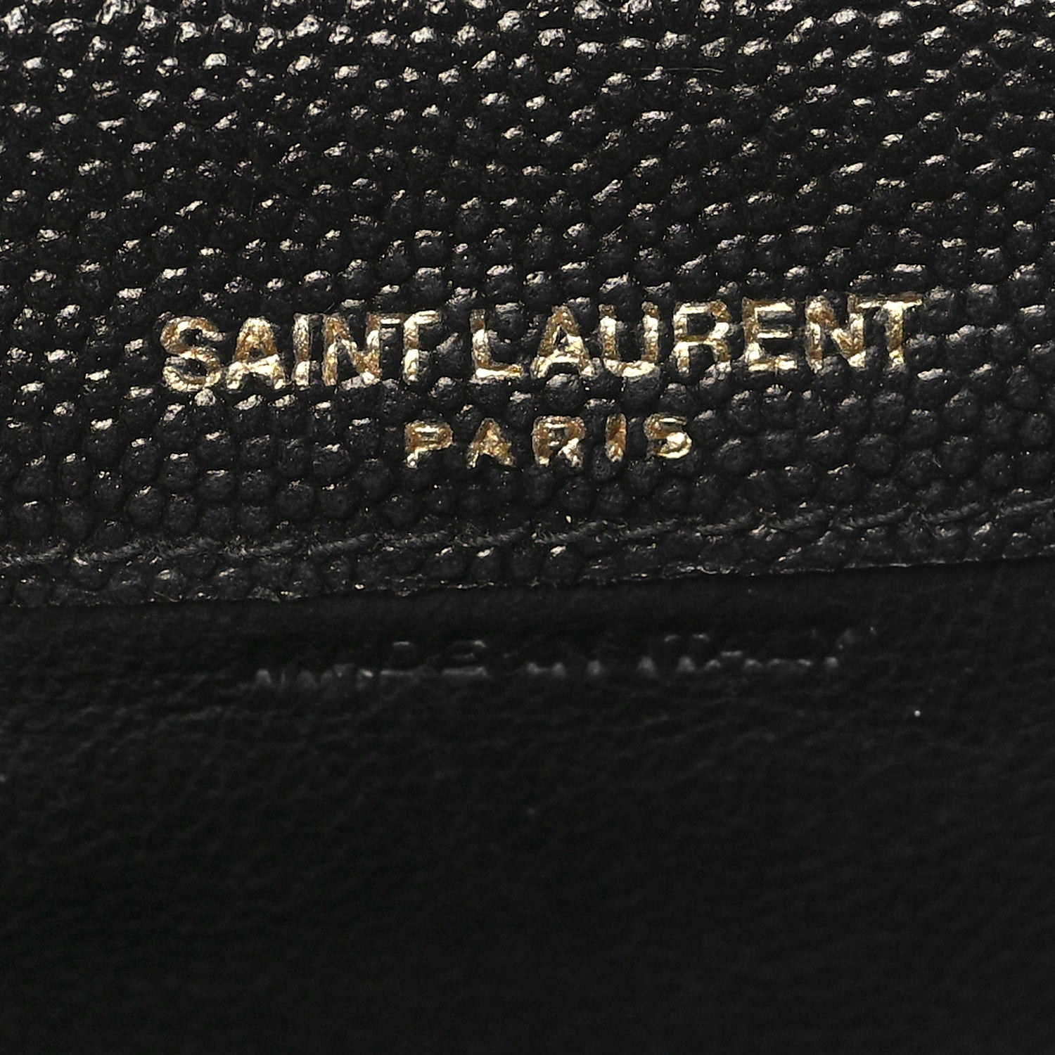 Saint Laurent Grain De Poudre Uptown Monogram Card Case Black 7 of 9