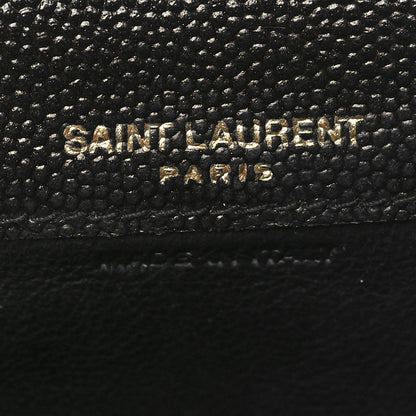 Saint Laurent Grain De Poudre Uptown Monogram Card Case Black 7 of 9