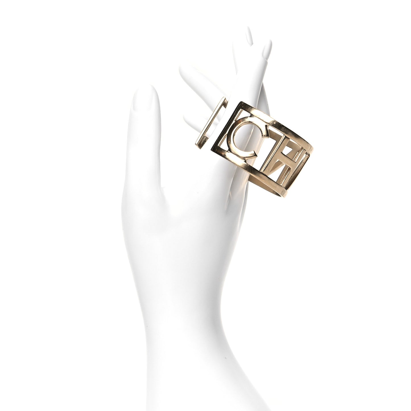 Metal Logo Cuff Gold