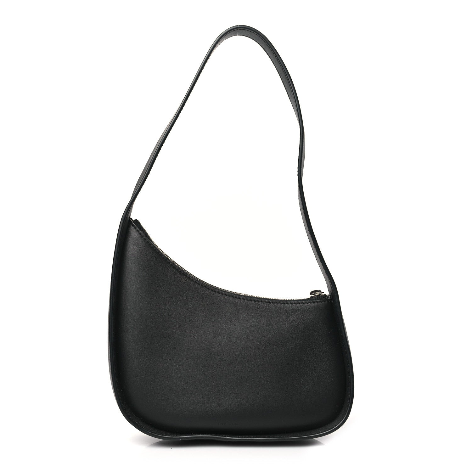 The Row Smooth Calfskin Half Moon Shoulder Bag Black 1 of 9