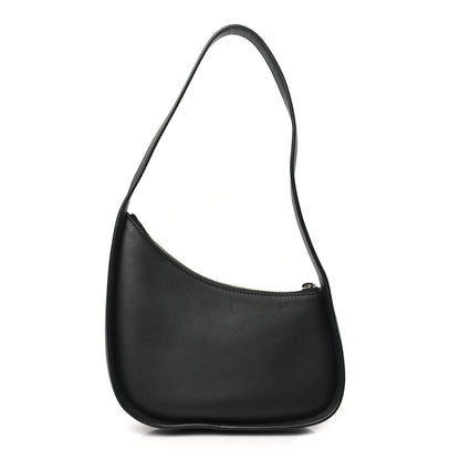 The Row Smooth Calfskin Half Moon Shoulder Bag Black 1 of 9