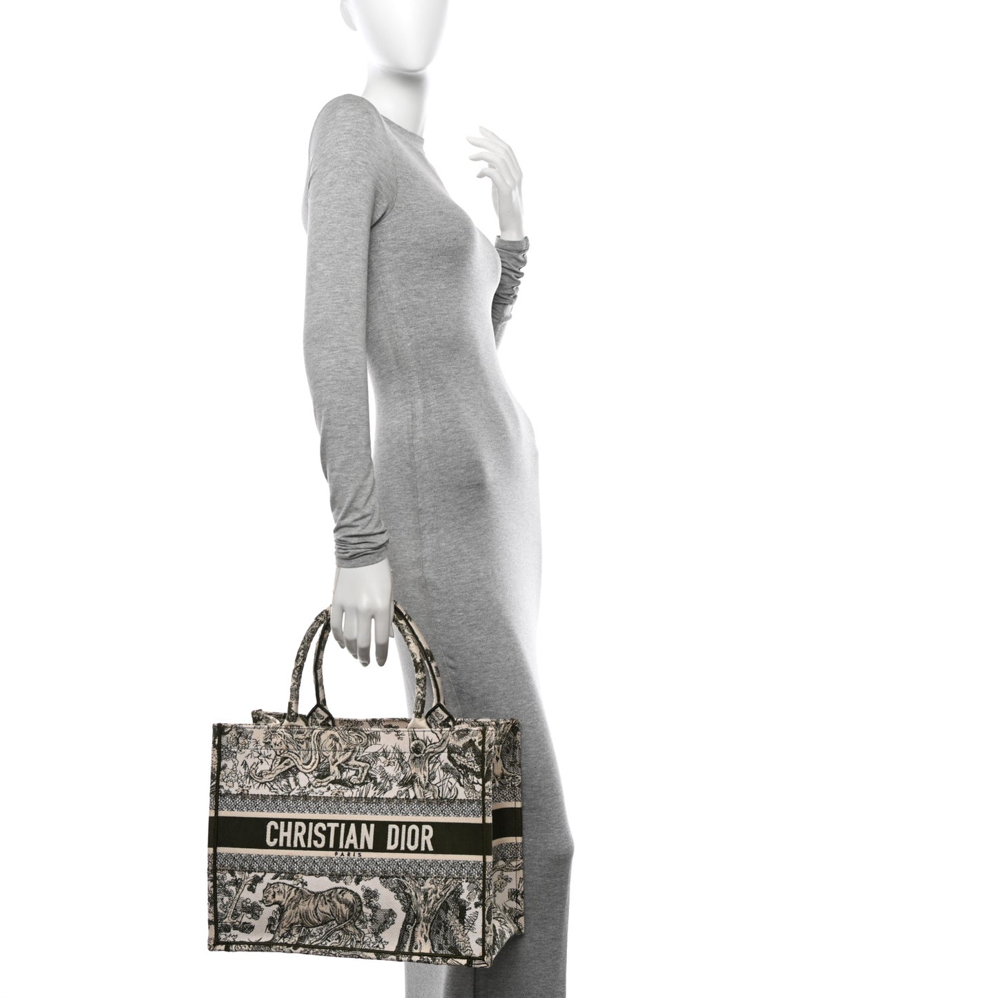 Canvas Embroidered Medium Dioriviera Toile De Jouy Book Tote