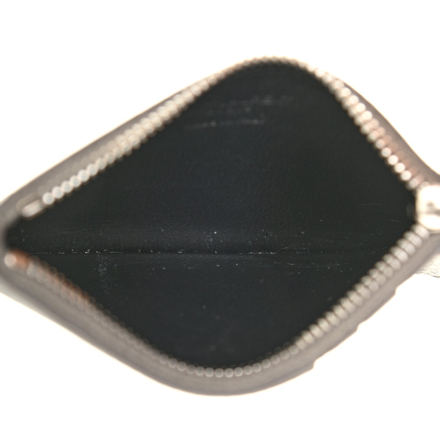 Grained Calfskin 5 Fragments Zip Pouch Card Holder Earth