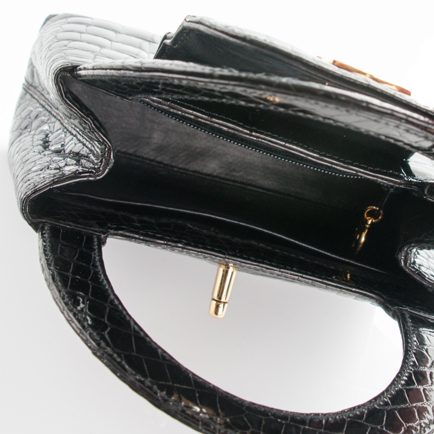 Chanel Alligator Evening Bag Black 5 of 8