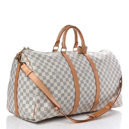 Louis Vuitton Damier Azur Keepall Bandouliere 55 3 of 12