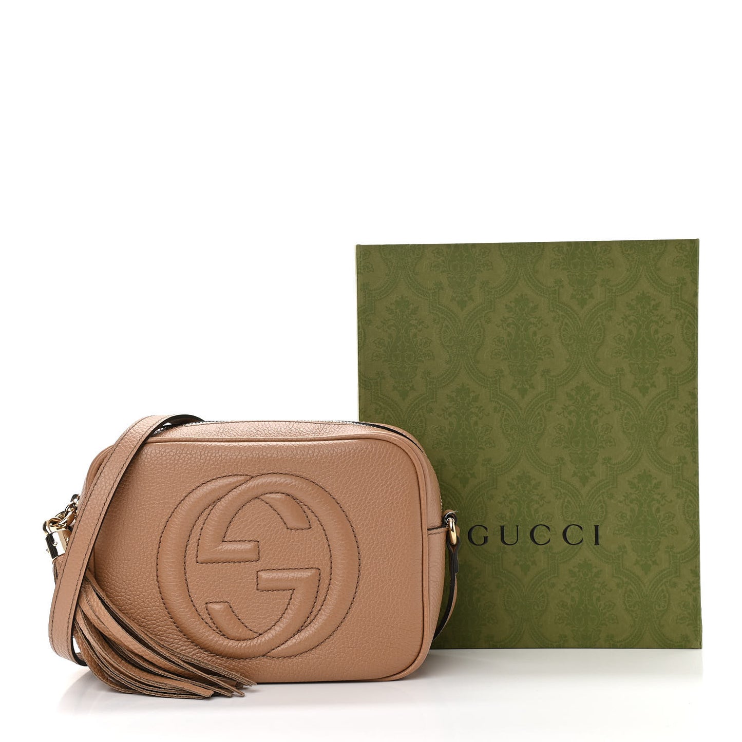 Pebbled Calfskin Small Soho Disco Bag Camelia