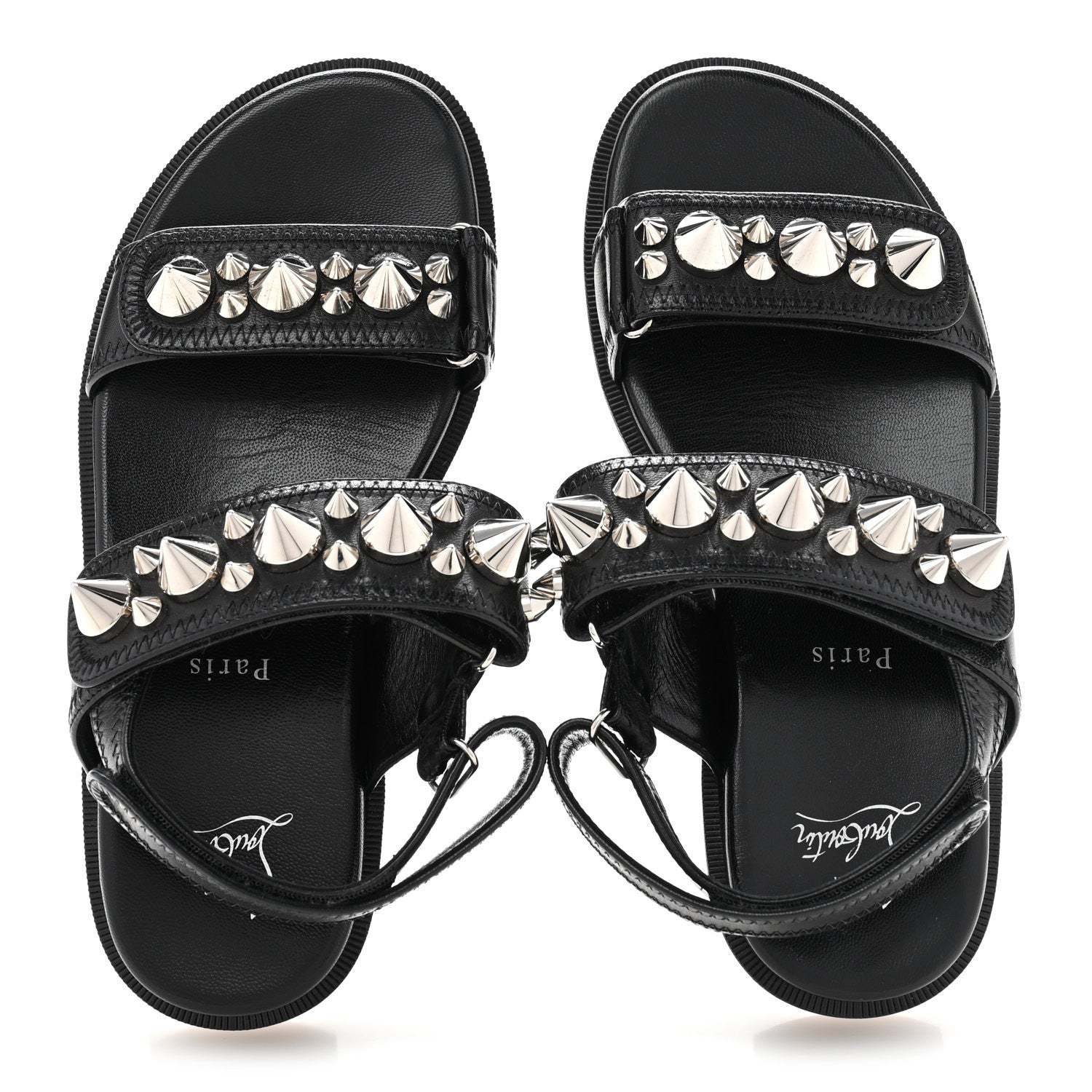 Christian Louboutin Nappa Spikita Cool Platform Sandals 37.5 Black 2 of 10