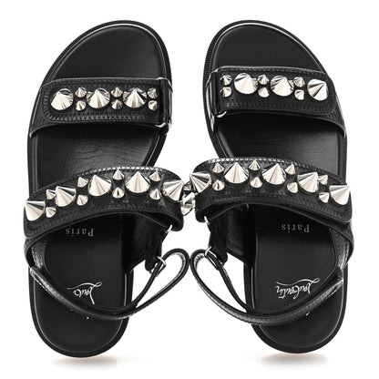 Christian Louboutin Nappa Spikita Cool Platform Sandals 37.5 Black 2 of 10