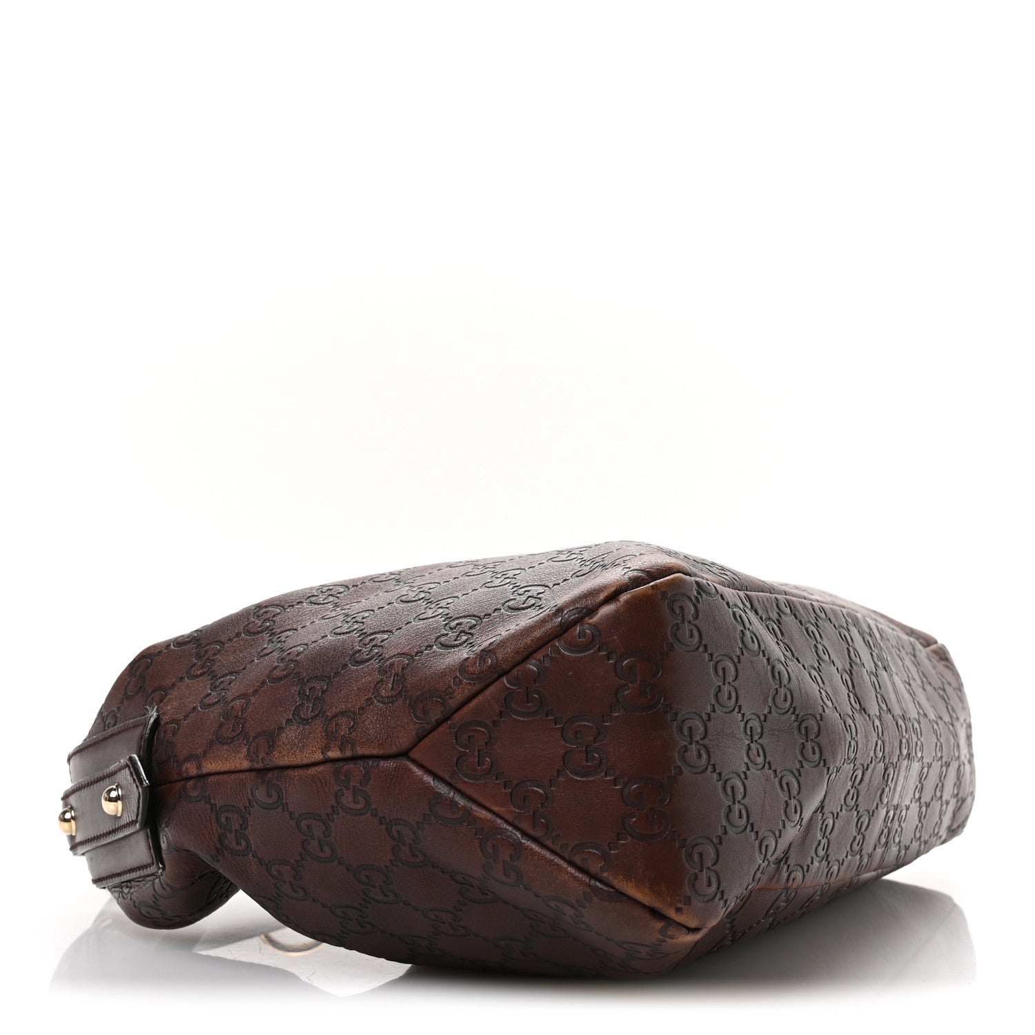Gucci Guccissima Medium Horsebit Chain Hobo Dark Brown 4 of 11