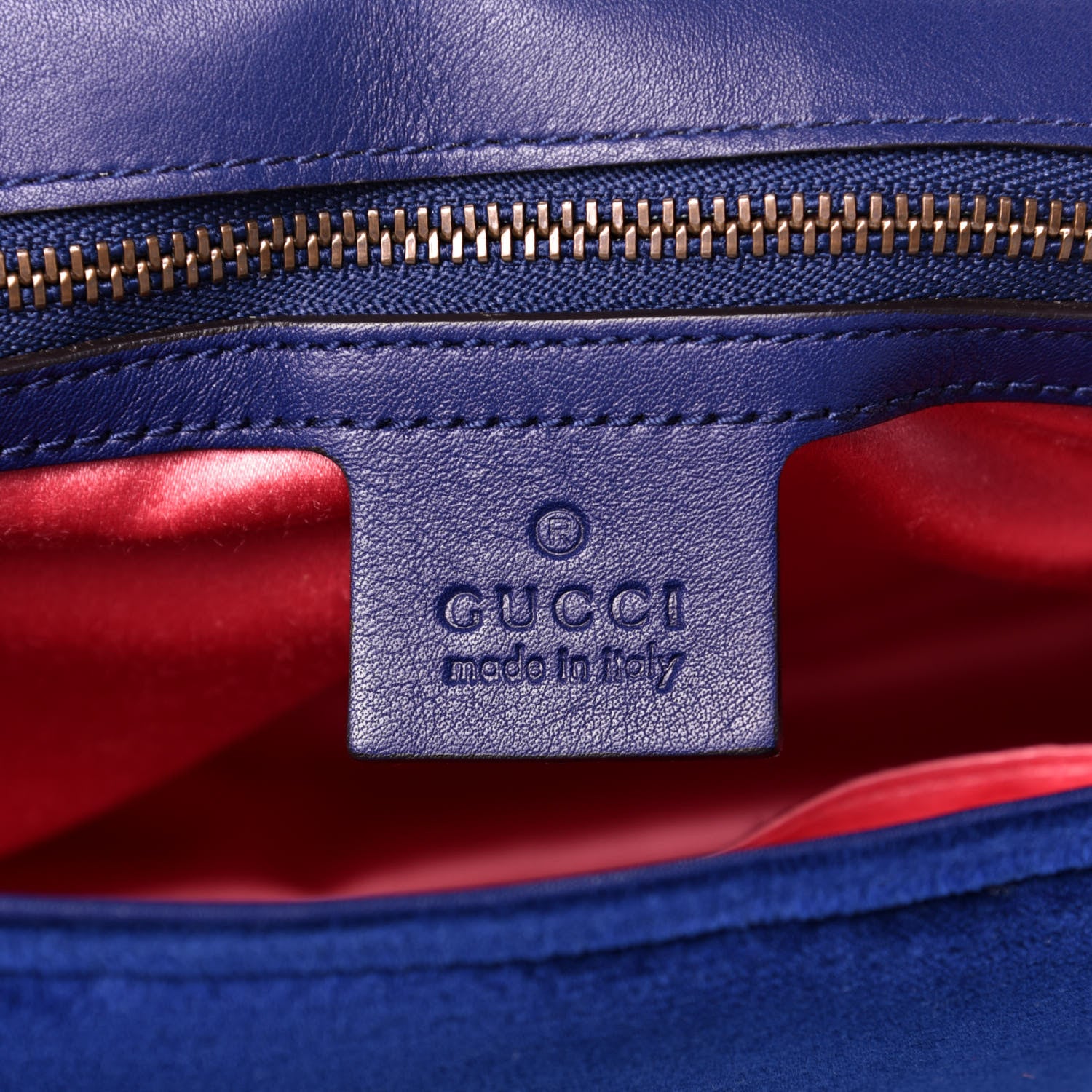 Gucci Velvet Matelasse Medium GG Marmont Shoulder Bag Cobalt Blue 6 of 9