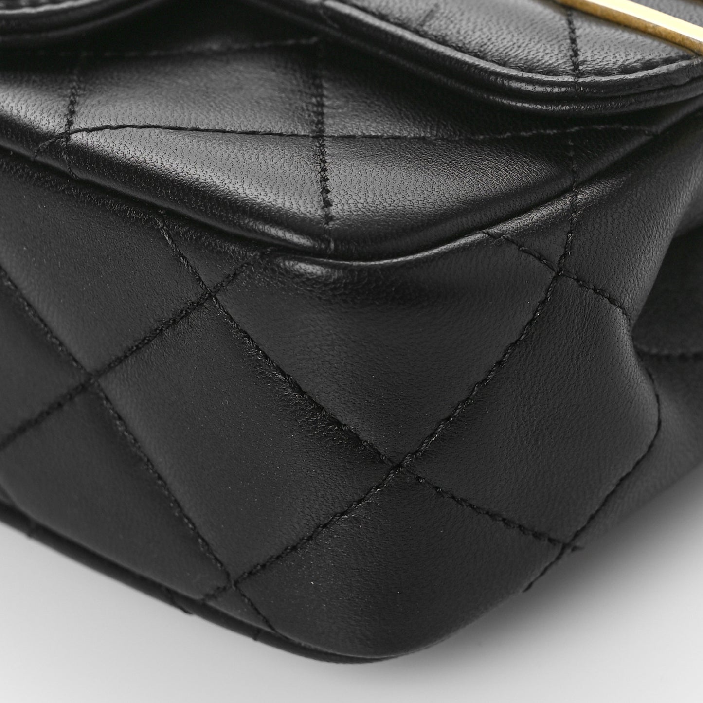 Lambskin Quilted Mini Coco Clips Single Flap Black