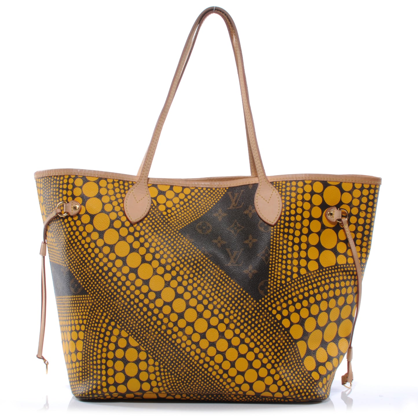 Monogram Kusama Waves Neverfull MM Yellow