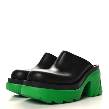 Bottega Veneta Calfskin Flash Pump Clogs 36 Black Grass 4 of 9