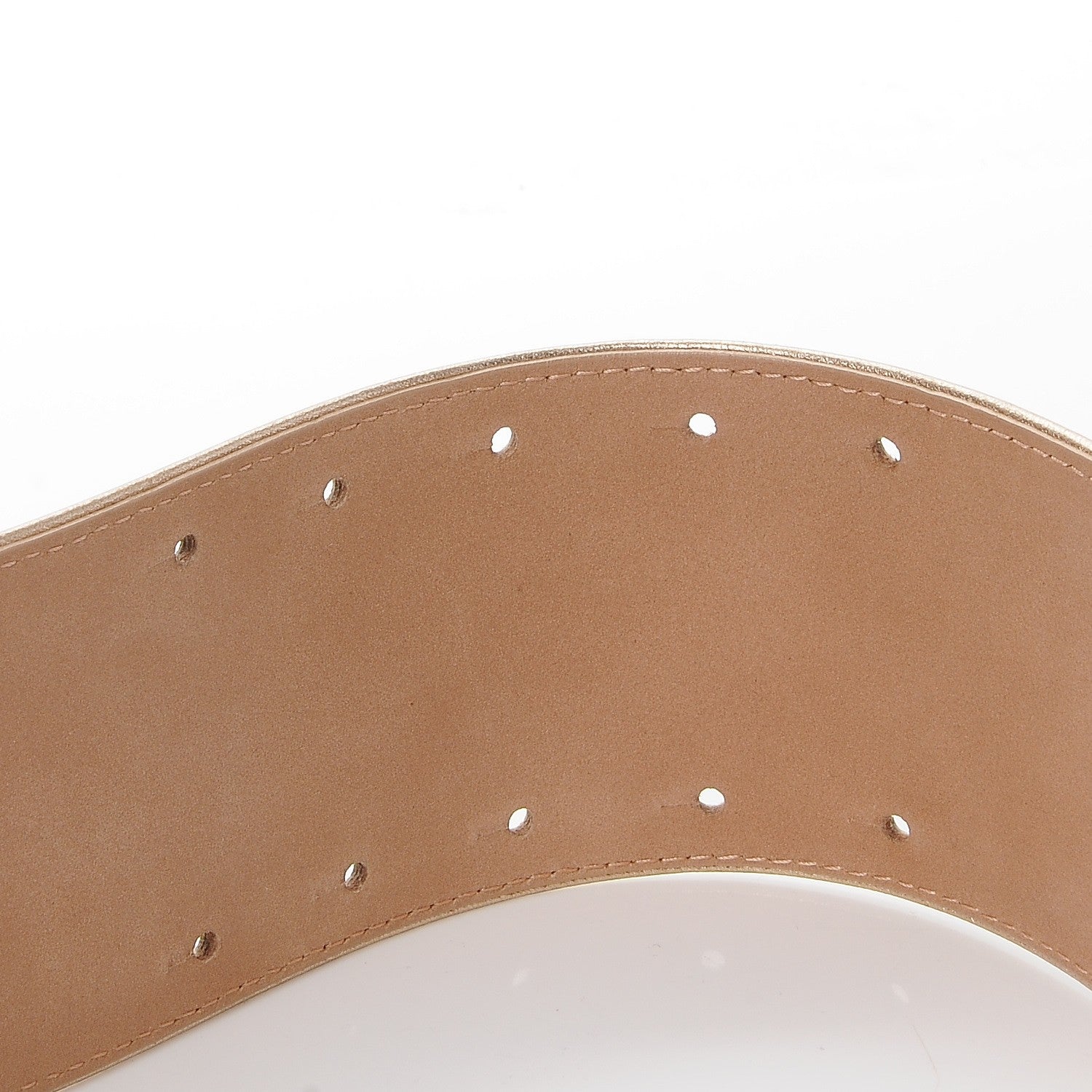 Chanel Metallic Lambskin CC Buckle Wide Belt 70 28 Gold 6 of 10