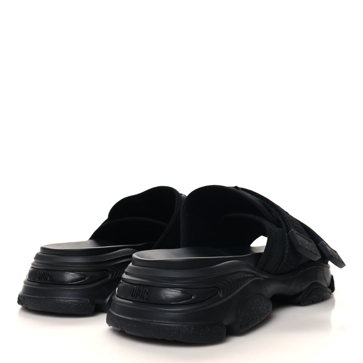 Technical Fabric Camouflage D-Wander Slide Sandals 35 Black