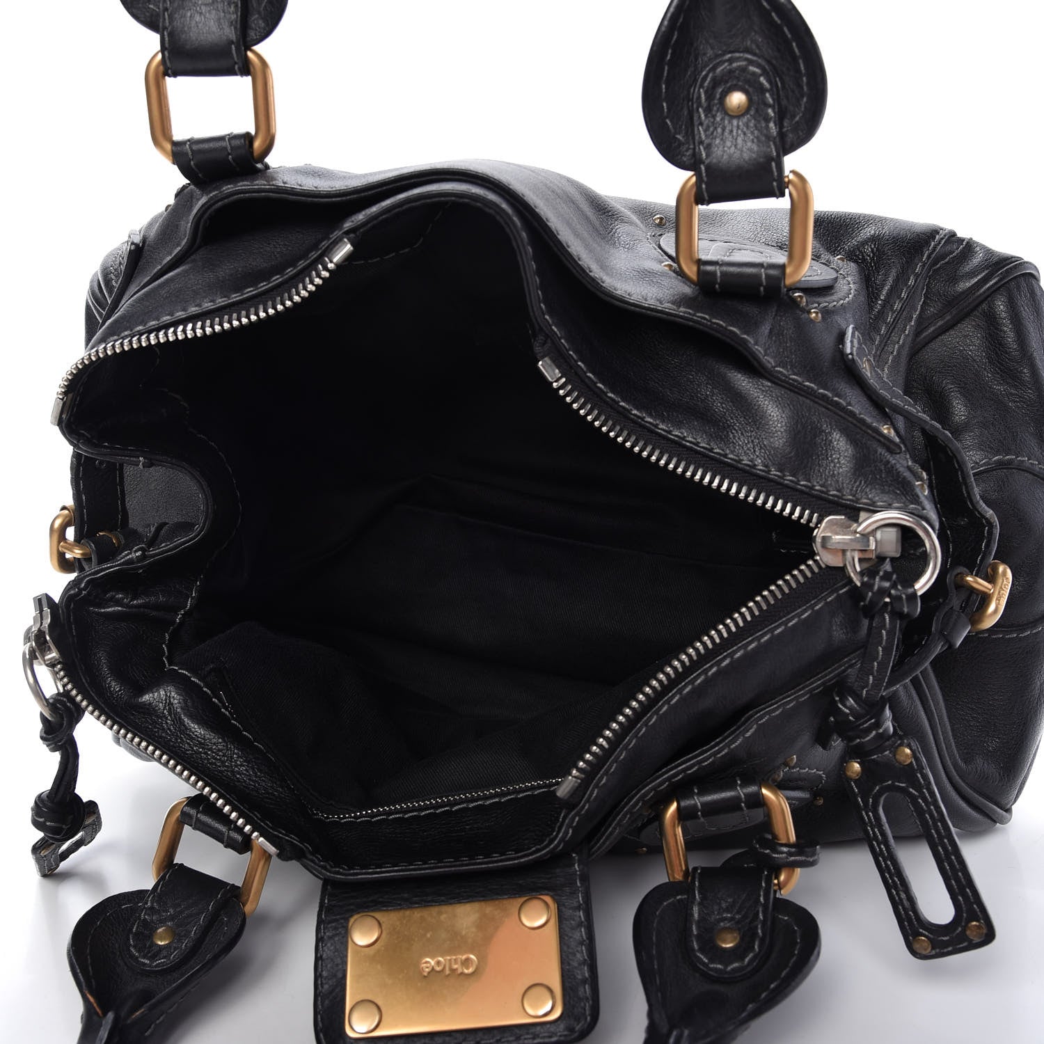 Chloe Calfskin Medium Paddington Satchel Black 5 of 10
