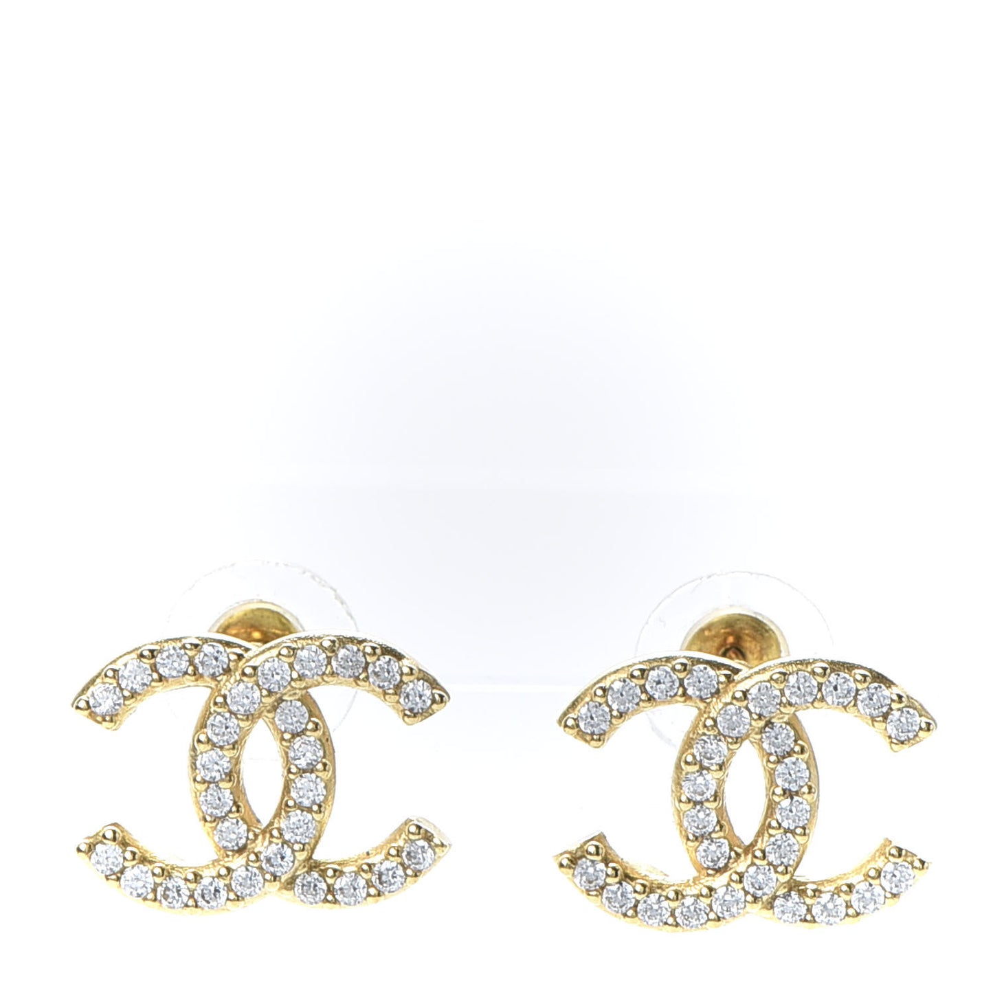 Crystal CC Earrings Gold