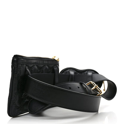 Gucci Calfskin GG Matelasse Utility Belt Bag 110 44 Black 4 of 9