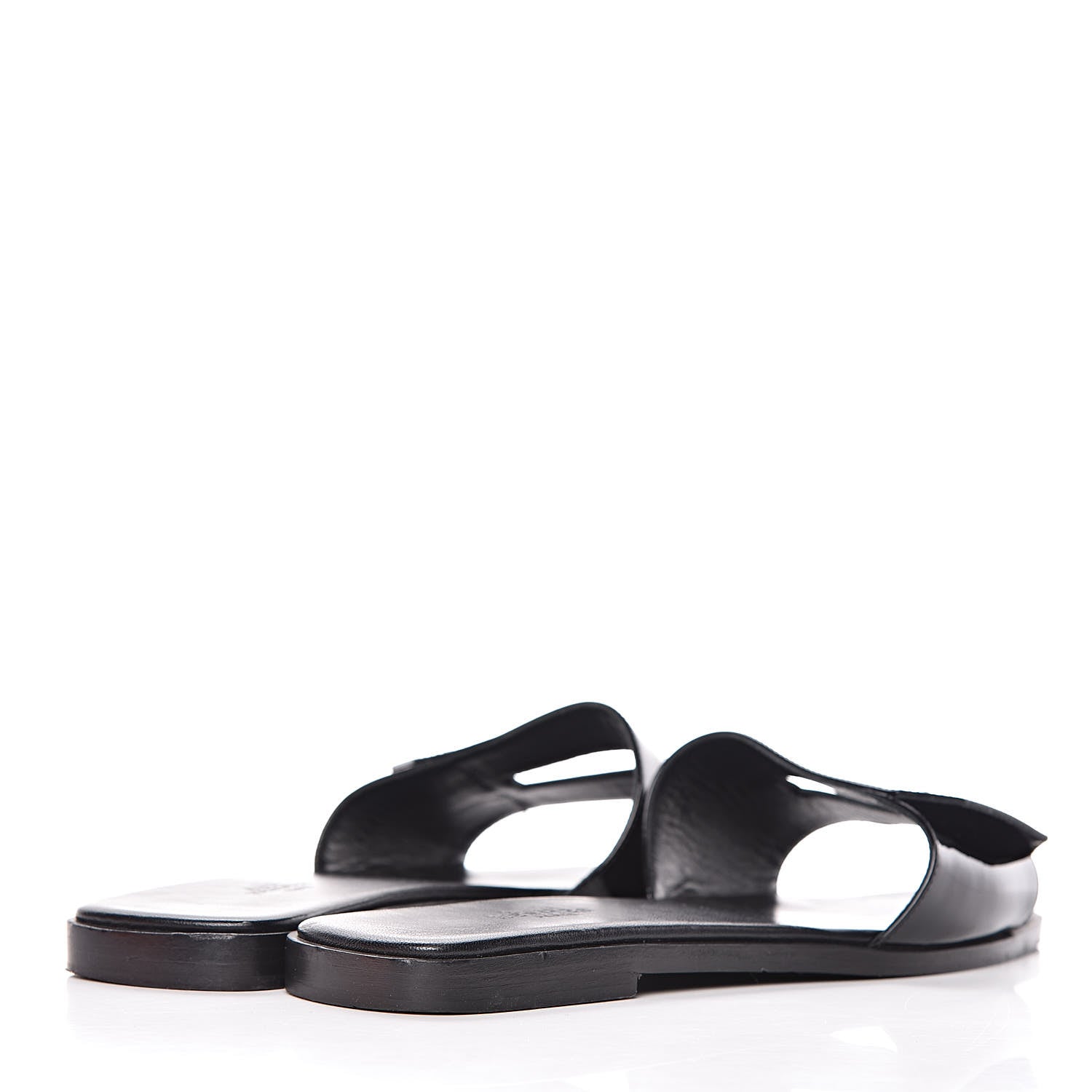 Hermes Patent View Sandals 37.5 Black 4 of 13