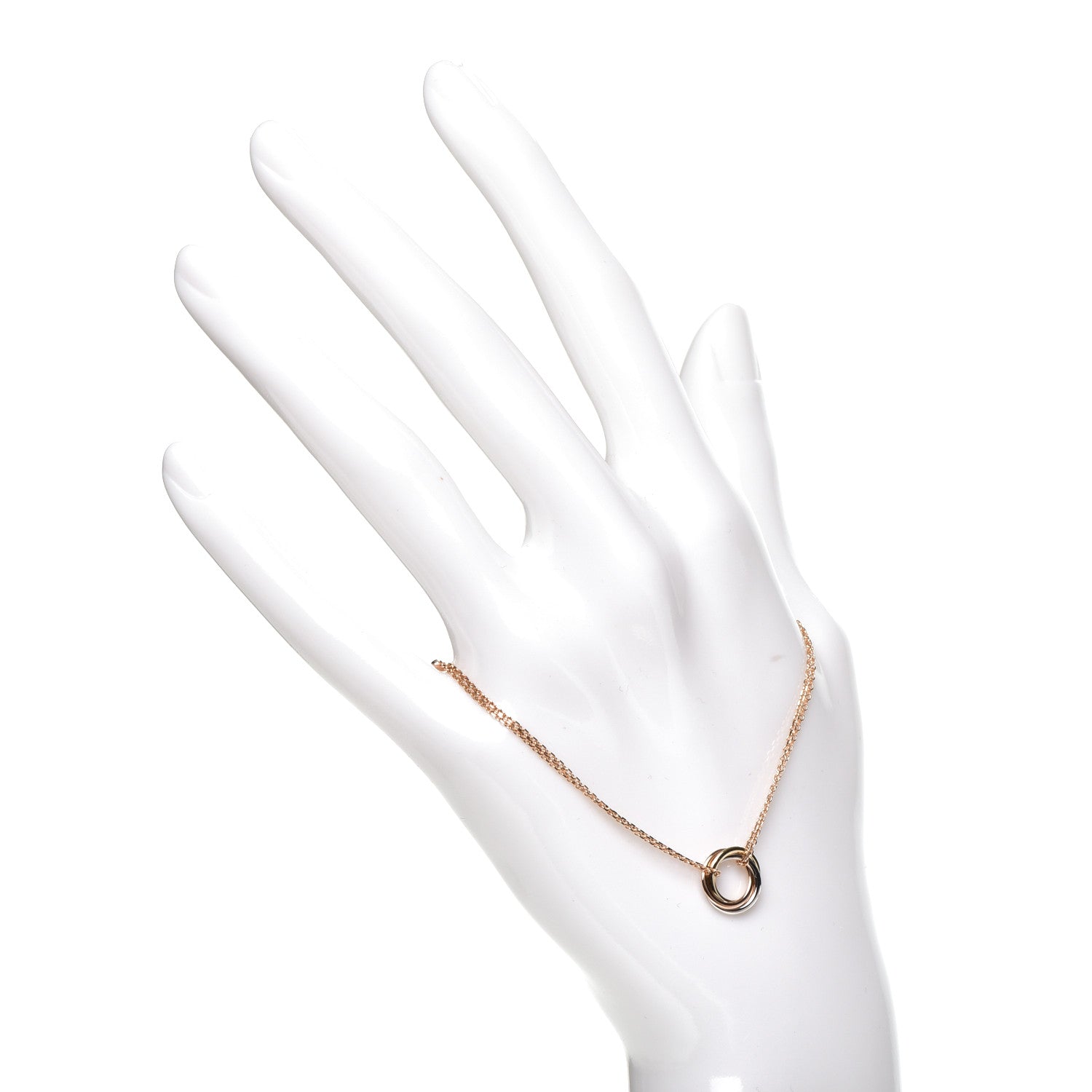 Cartier 18K Pink Yellow White Gold Trinity Bracelet 2 of 5