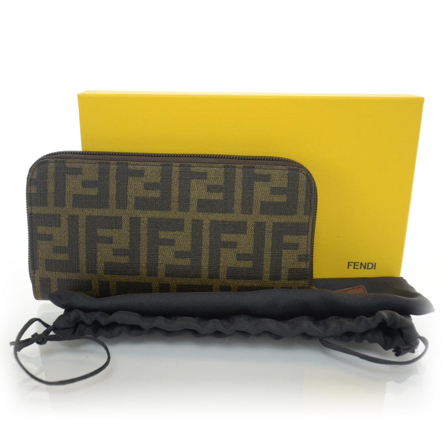 Zucca Spalmati Zip Around Wallet Tobacco Cioccolato