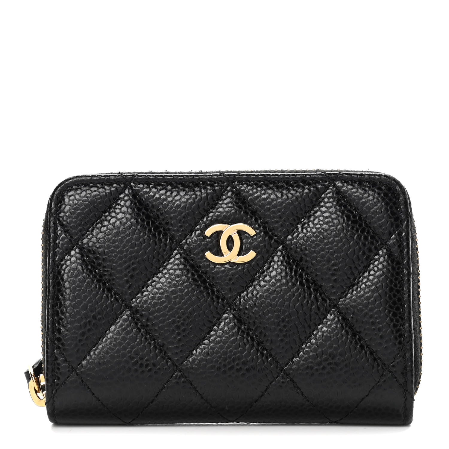 Chanel Caviar Quilted Zip Coin Purse Black 1 of 13