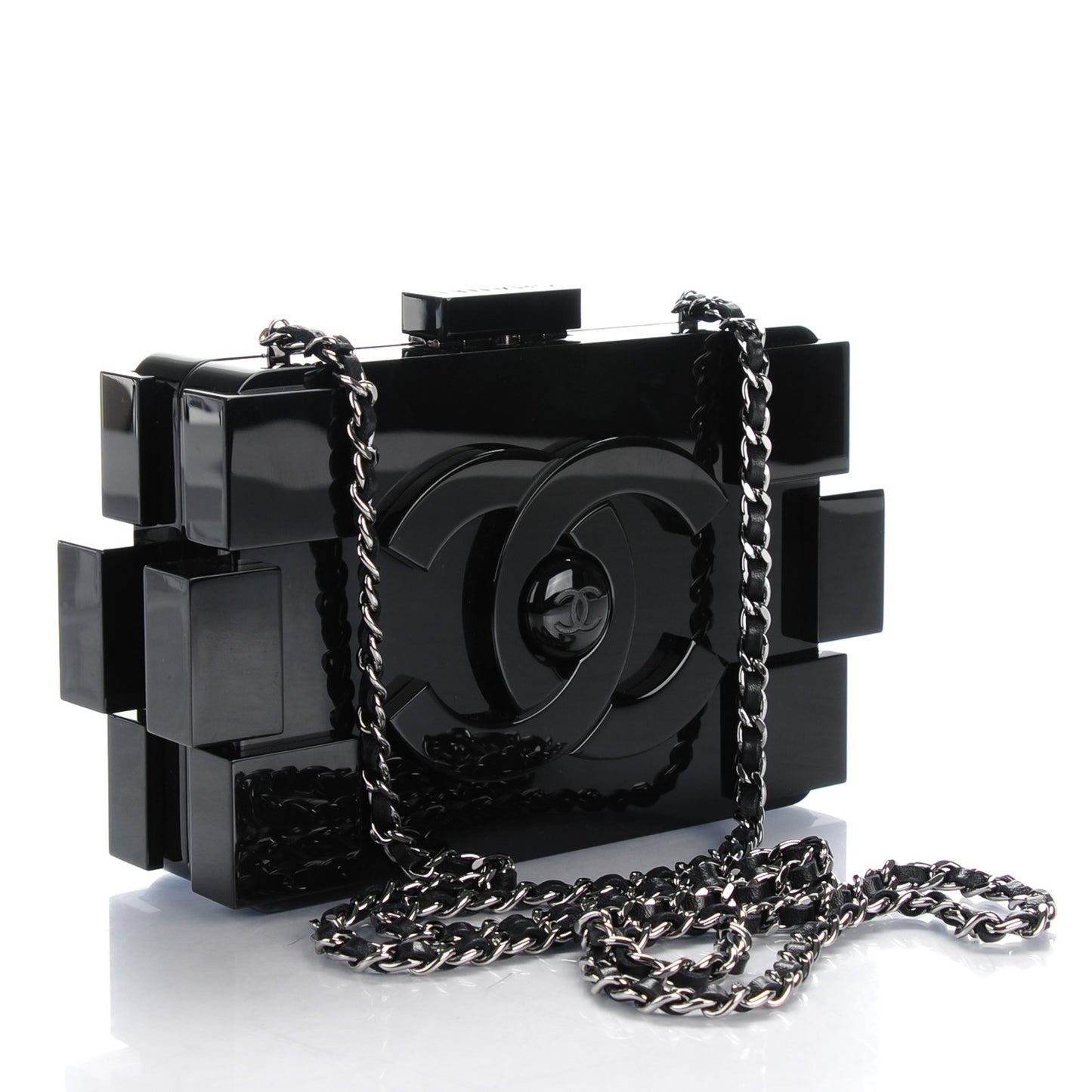 Plexiglass Barcode Boy Brick Lego Clutch Black