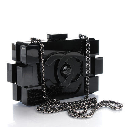 Chanel Plexiglass Barcode Boy Brick Lego Clutch Black 3 of 7
