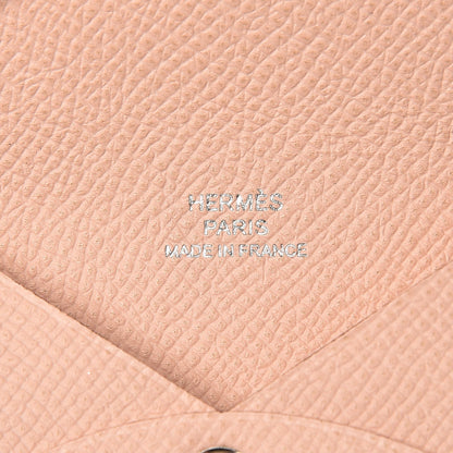 Hermes Epsom Calvi Card Case Rose Eglantine 6 of 6