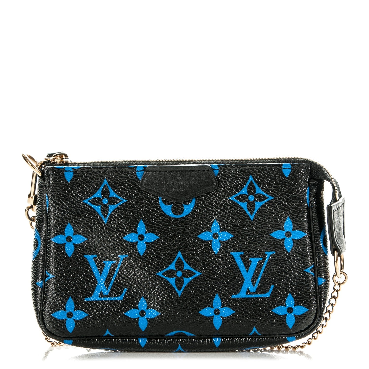 Louis Vuitton Colored Monogram Mini Pochette Accessories Blue Black 1 of 6