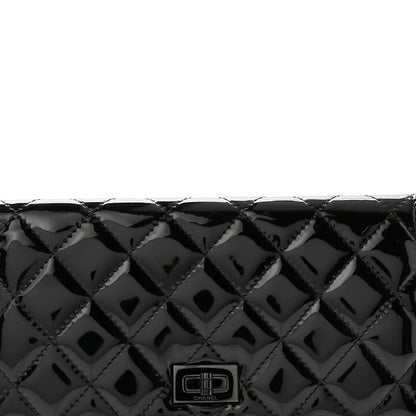 Chanel Patent Calfskin Quilted Reissue Wallet On Chain WOC So Black 9 of 12