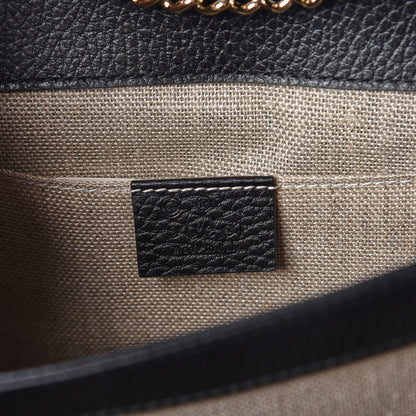 Gucci Dollar Calfskin Small Interlocking G Shoulder Bag Black 6 of 7