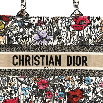 Christian Dior Canvas Embroidered Medium Mille Fleurs Book Tote Multicolor 8 of 11