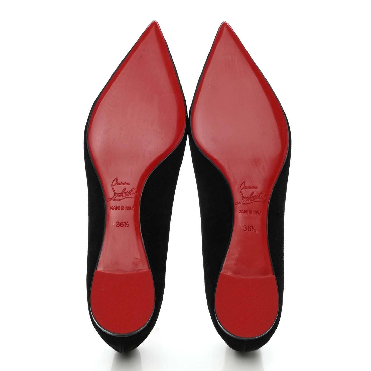 Suede Specchio CL Pump Flats 36.5 Black Gold