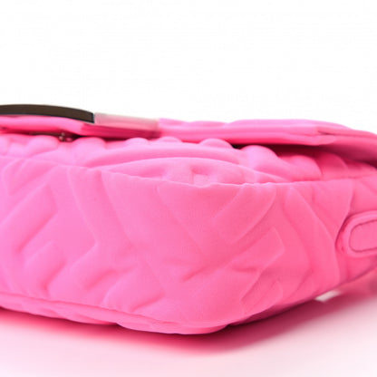 Fendi Lycra FF Embossed Mini Baguette Rosa Fluo 7 of 12