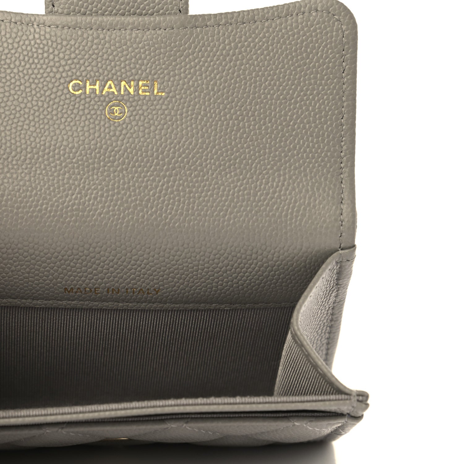 Chanel Caviar Quilted Flap Card Holder Wallet Dark Grey 7 of 8