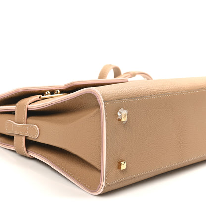 Delvaux Crispy Calfskin MM Tempete Satchel Beige 9 of 10