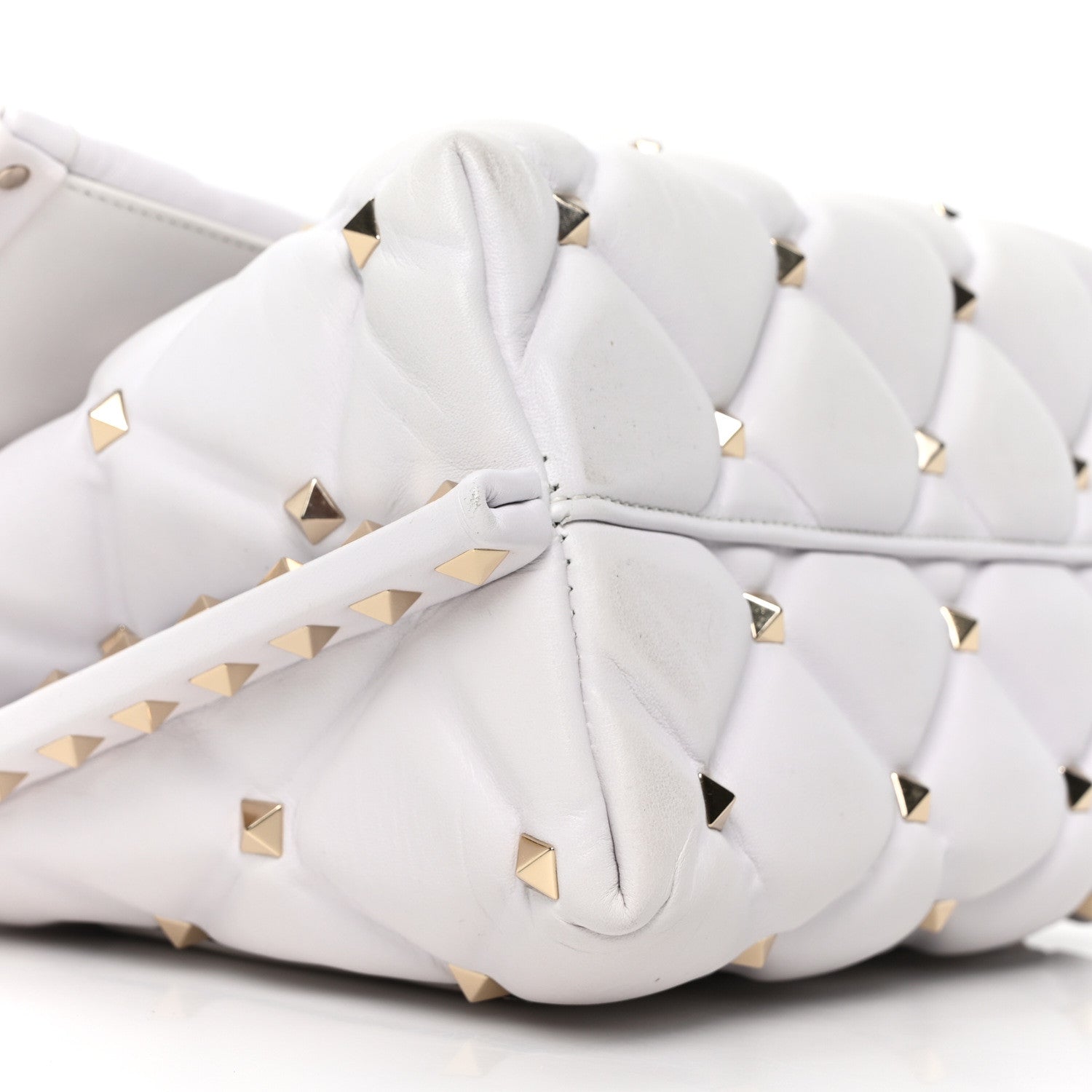 Valentino Garavani Lambskin VLTN Print Candystud Top Handle Bag