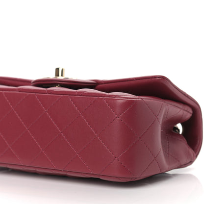 Chanel Lambskin Quilted Mini Rectangular Flap Burgundy 8 of 8