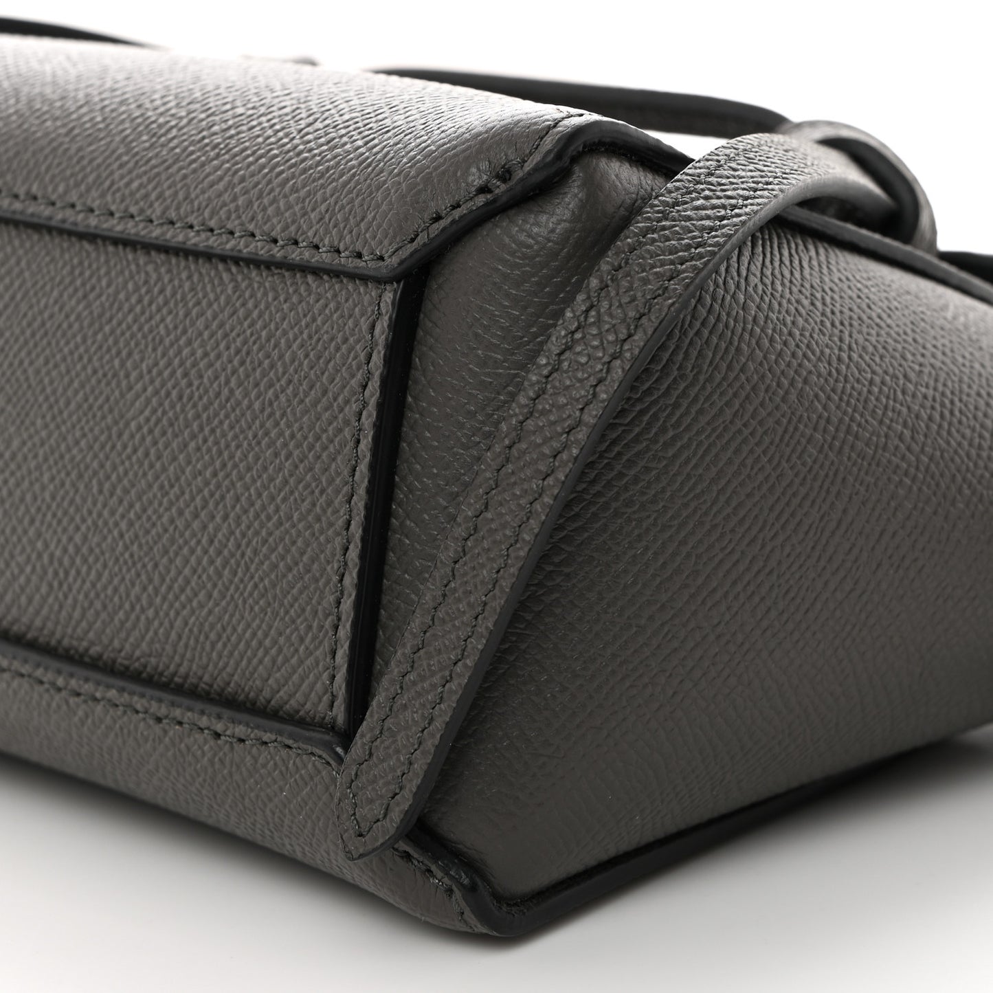 Grained Calfskin Pico Belt Bag Grey